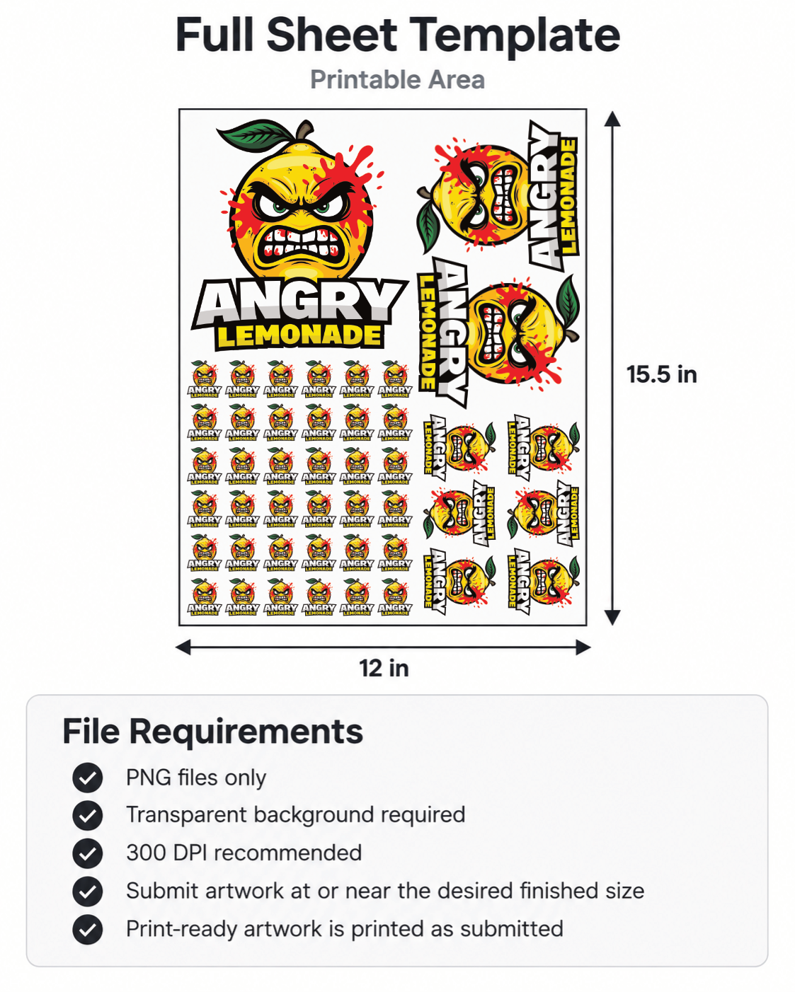 UV DTF Sticker Gang Sheets